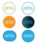 Tandem Bicycle  Icon Stock Photo