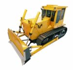 Heavy Crawler Bulldozer  Isolated Stock Photo