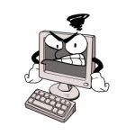 Angry Computer Stock Photo