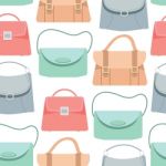 Seamless Pattern Of Colorful Bags Background Stock Photo