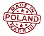 Made In Poland Stamp Stock Photo