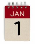 1 Jan Calendar Stock Photo