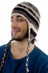 Man Wearing Woolen Cap Stock Photo