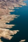 Aerial View Of Lake Mead Stock Photo