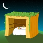 Sukkot Hut Stock Photo