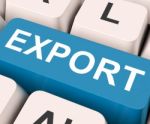 Export Key Means Sell Abroad Or Trade
 Stock Photo