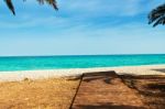 Wooden Walkway On The Beach Stock Photo