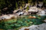 Mcdonald Creek In Glacier National Park Stock Photo