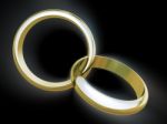 Two Gold Rings Stock Photo