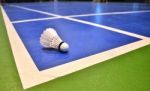 Badminton Court Stock Photo