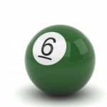 Billiard Ball Isolated On Grey Stock Photo