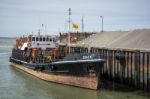 Freighter Moored At Whitstable Stock Photo