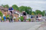 Cyclists Participating In The Velethon Cycling Event In Cardiff Stock Photo