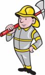 Fireman Firefighter Emergency Worker Stock Photo