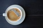 Cup Of Coffee On The Table Stock Photo