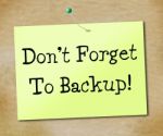 Backup Data Shows File Transfer And Archives Stock Photo