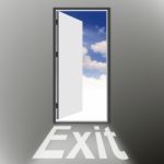 Exit Door Stock Photo