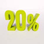 Percentage Sign, 20 Percent Stock Photo