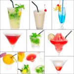 Cocktails Collage Stock Photo