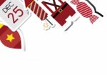 Christmas Objects With Copy Space Background  Illustration Stock Photo