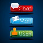 chat mail user Icons Stock Photo