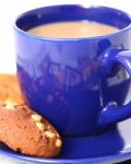 Cup Of Coffee With Cookies Stock Photo