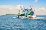 Fishing Boat On The Sea Stock Photo