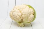 Cauliflower Vegetable Isolated On White Stock Photo