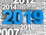 Twenty Nineteen Shows 2019 Planner 3d Rendering Stock Photo