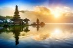 Pura Ulun Danu Bratan Temple In Bali, Indonesia Stock Photo