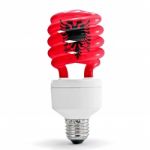 Flag Of Albania On Bulb Stock Photo