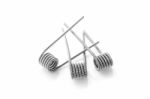 Clapton Coils For Vaping On A White Background Stock Photo