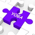 Yoga Puzzle Shows Meditation Health And Relaxation Stock Photo