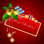 Abstract Merry Christmas Card Stock Photo