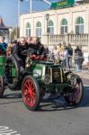 Car Approaching The Finish Line Of The London To Brighton Vetera Stock Photo