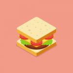 Sandwich Isometric Style Stock Photo