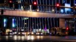 Traffic On The Strip Illuminated At Night In Las Vegas Stock Photo