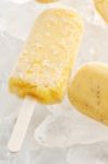 Passion Fruit  Popsicle Yummy Fresh Summer Fruit Sweet Dessert Still Life Stock Photo