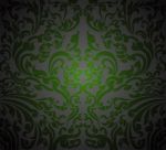 Green Floral Art Pattern Stock Photo