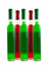 Colored Wine Bottles Stock Photo