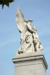 Statue On Castle Bridge In Berlin Stock Photo