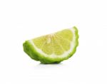 Sliced Bergamot Isolated On The White Background Stock Photo