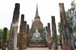 Wat Sa Si In Sukhothai Historical Park, Thailand Stock Photo