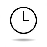 Round Clock Icon  Illustration Eps10 On White Background Stock Photo