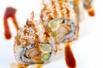 Fresh Sushi Choice Combination Assortment Selection Stock Photo