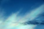 Beautiful Iridescent Colorful Cloud Stock Photo