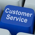 Customer Service Key Shows Online Consumer Support Stock Photo