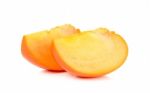 Persimmon Isolated On The White Background Stock Photo