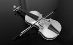 3d Violin in grey Stock Photo