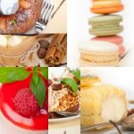 Fresh Dessert Cake Collage Stock Photo